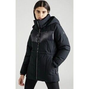Spyder Women's Eastwood Long Goose Down Hooded Jacket Medium 700 Coat
